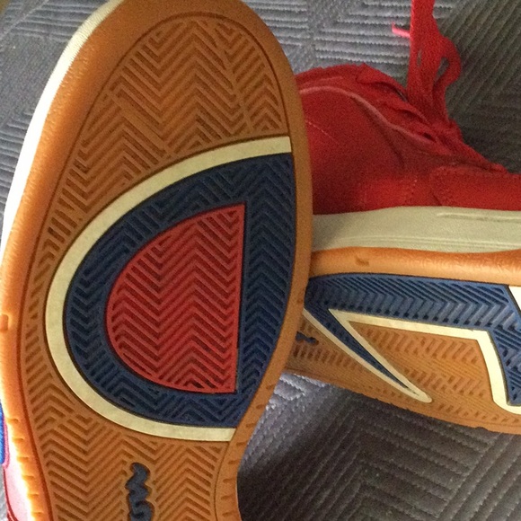 Champion 6 red leather sneakers for kids - Picture 14 of 16